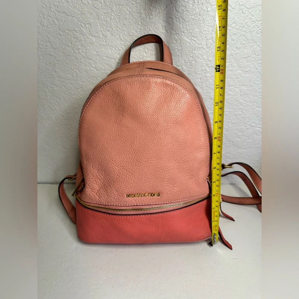 Michael Kors Adina Leather Backpack Grapefruit Color